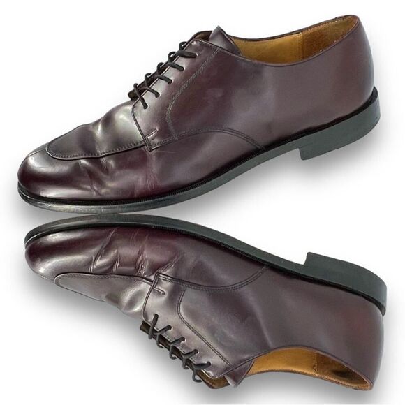 Cole Haan Carter Burgundy Brown Leather Split Toe Derby Oxford CO1525 13D - Picture 4 of 12
